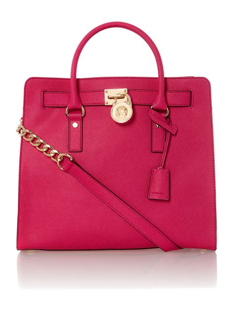 michael kors purse hamilton pink|Michael Kors Hamilton studded tote.